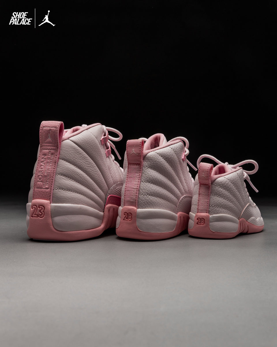 jordan 12 pink and black womens
