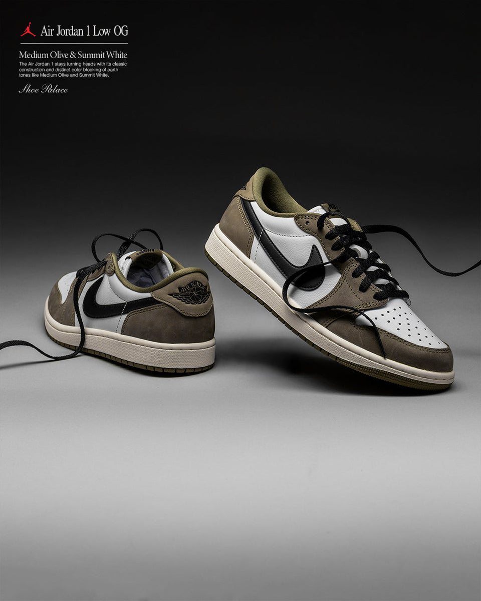 Air Jordan 1 Low OG 'Medium Olive And Summit White' – Shoe Palace