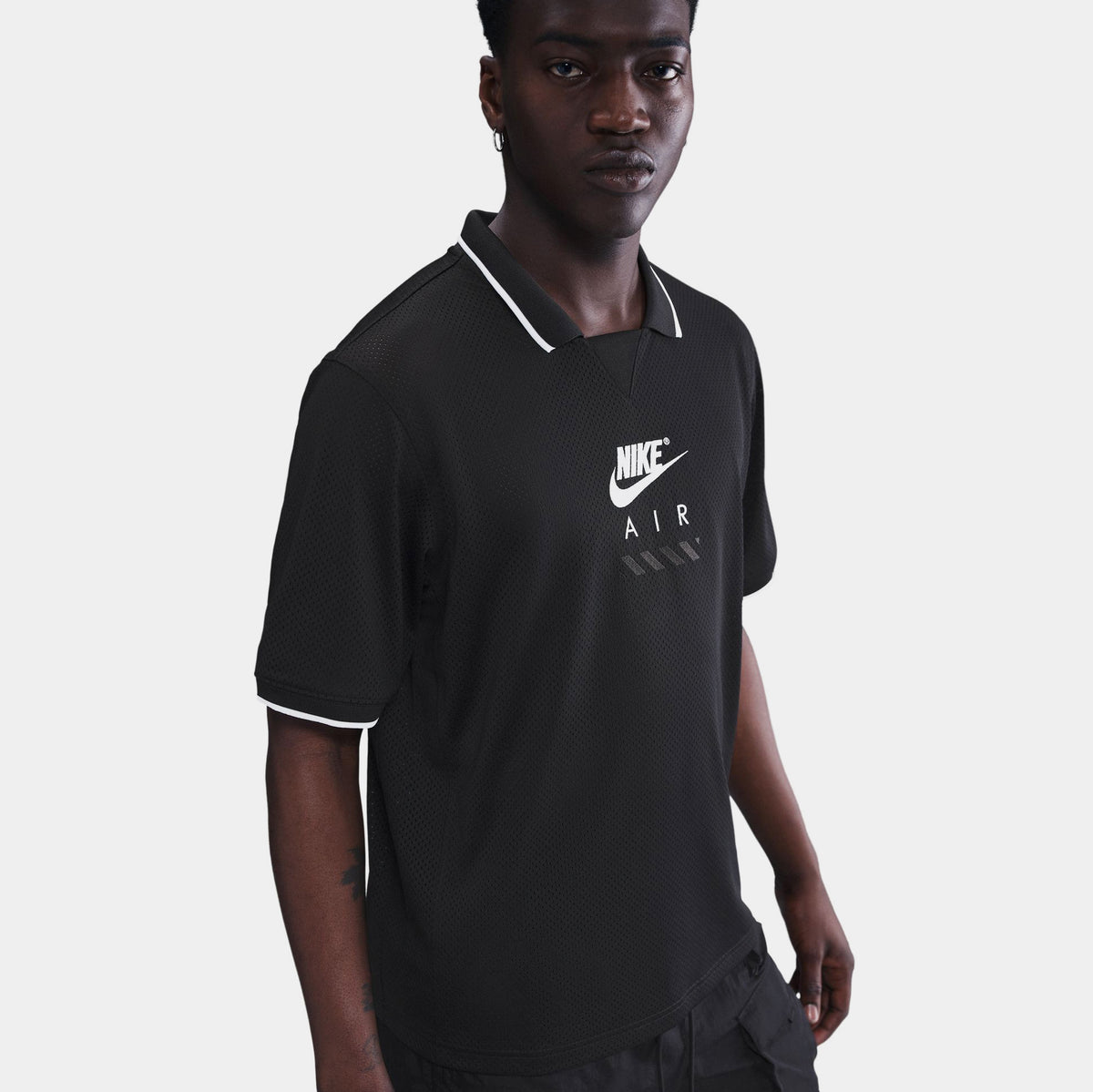 Nike NSW Oversized Football Mens Jersey Black White HJ0303-010