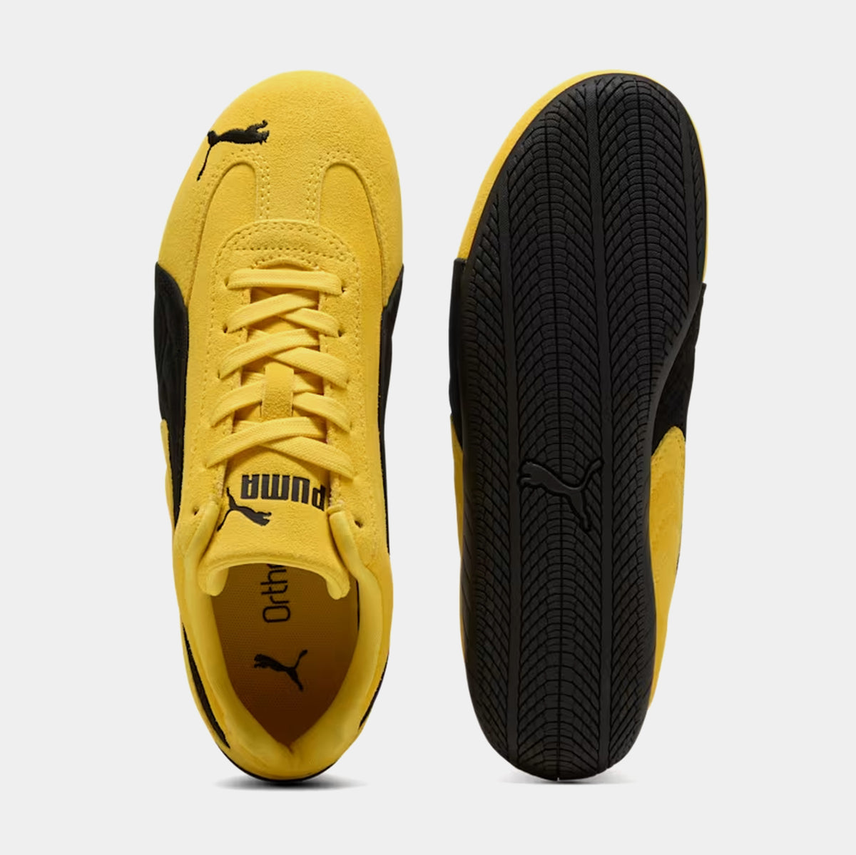 PUMA Speedcat OG Grade School Lifestyle Shoes Pelé Yellow Puma