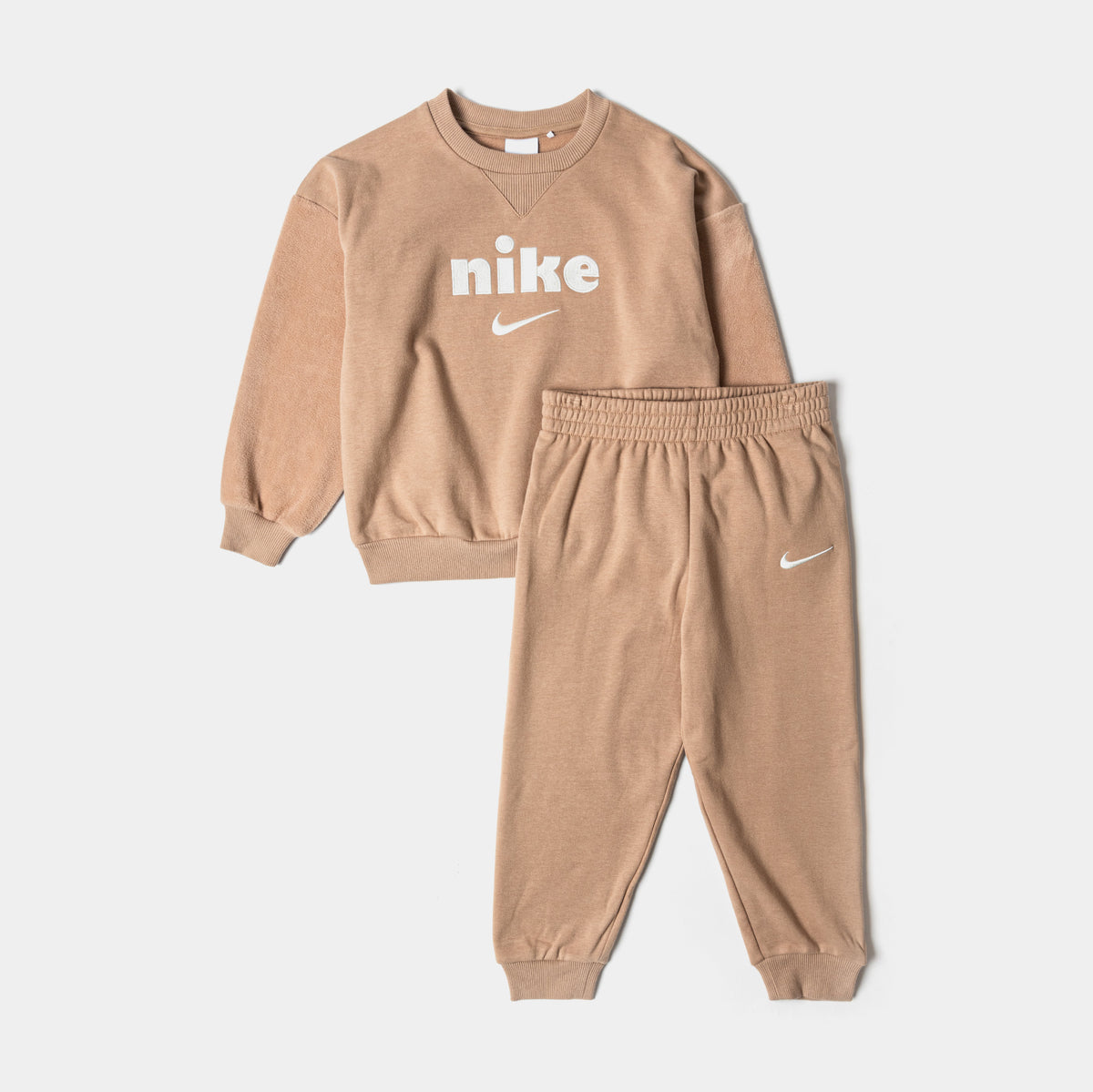 Nike Cozy Comfort 2-Piece Crew Preschool Set Beige White 86M558