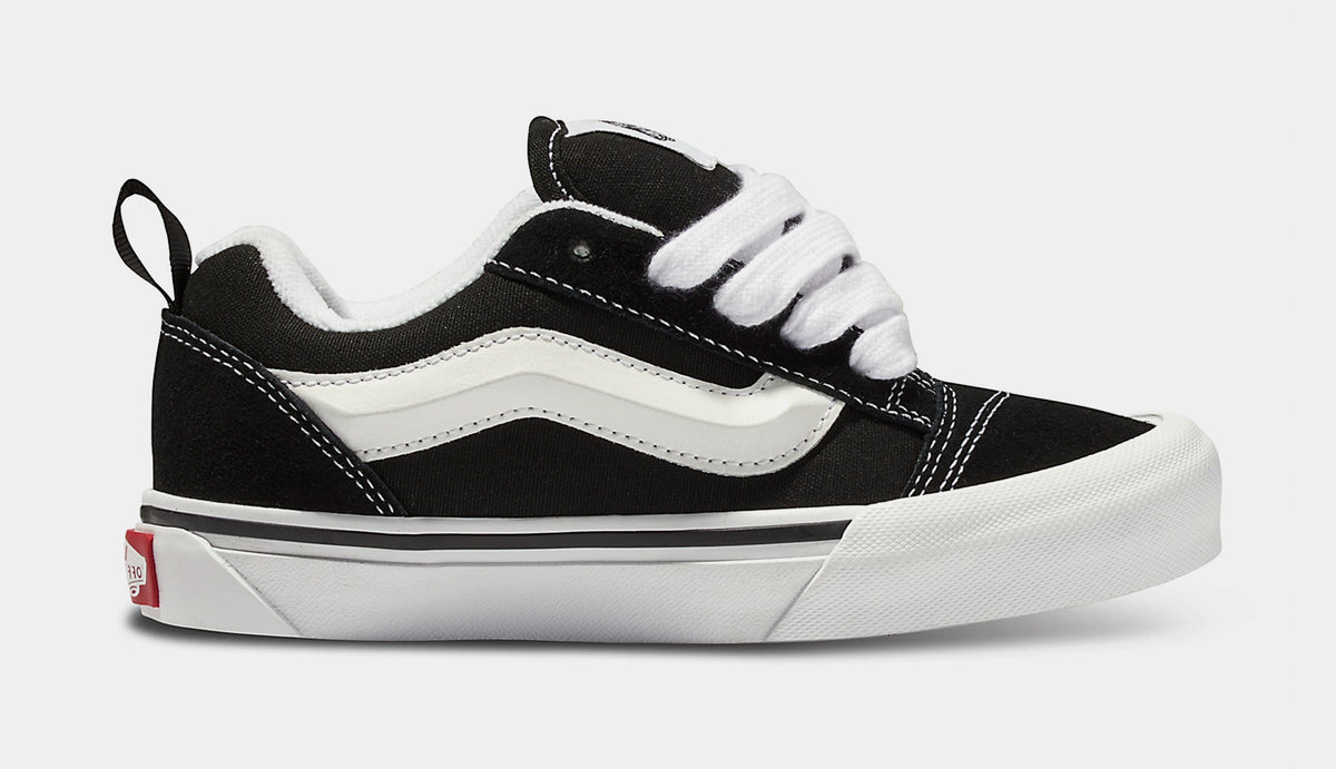 靴 VANS Knu Skool Vans Knu Skool Grade School Skate Shoes Black White D2TMCG – Shoe