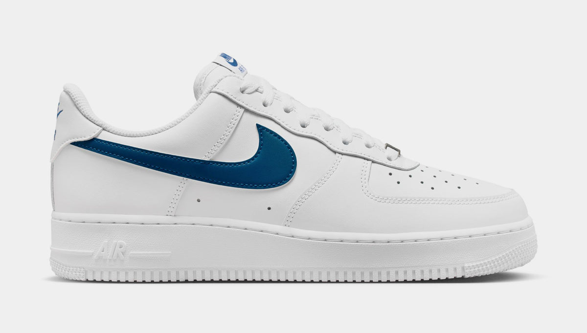 Nike Air Force 1 '07 Mens Basketball Shoes White White Court Blue