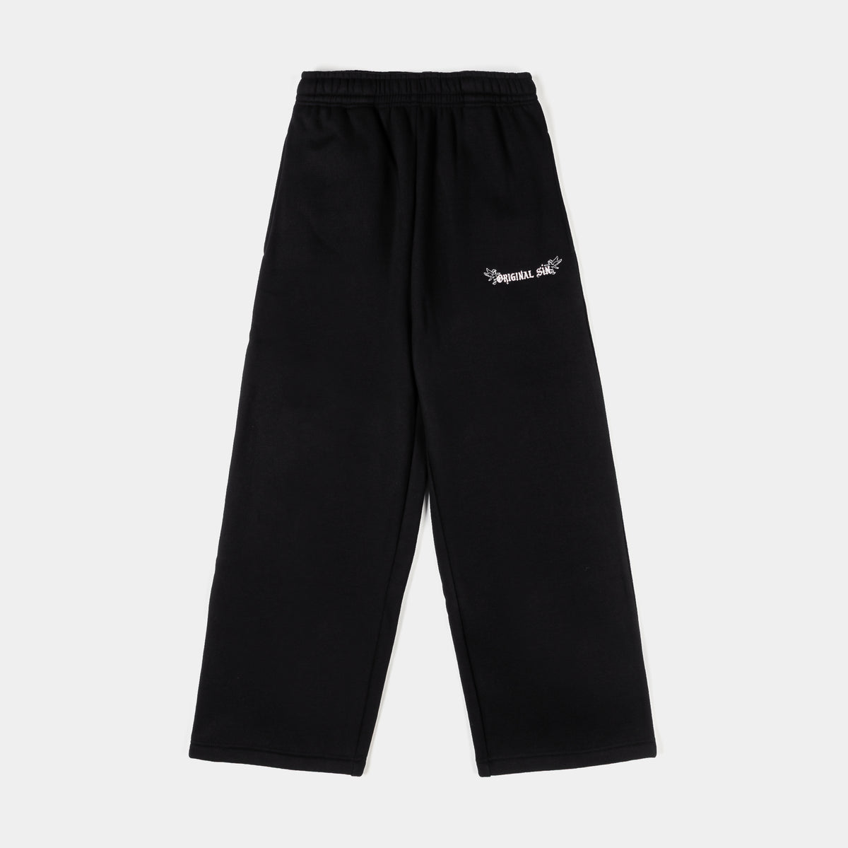 Original Sin Angel Wings Fleece Womens Sweatpants Black Pink