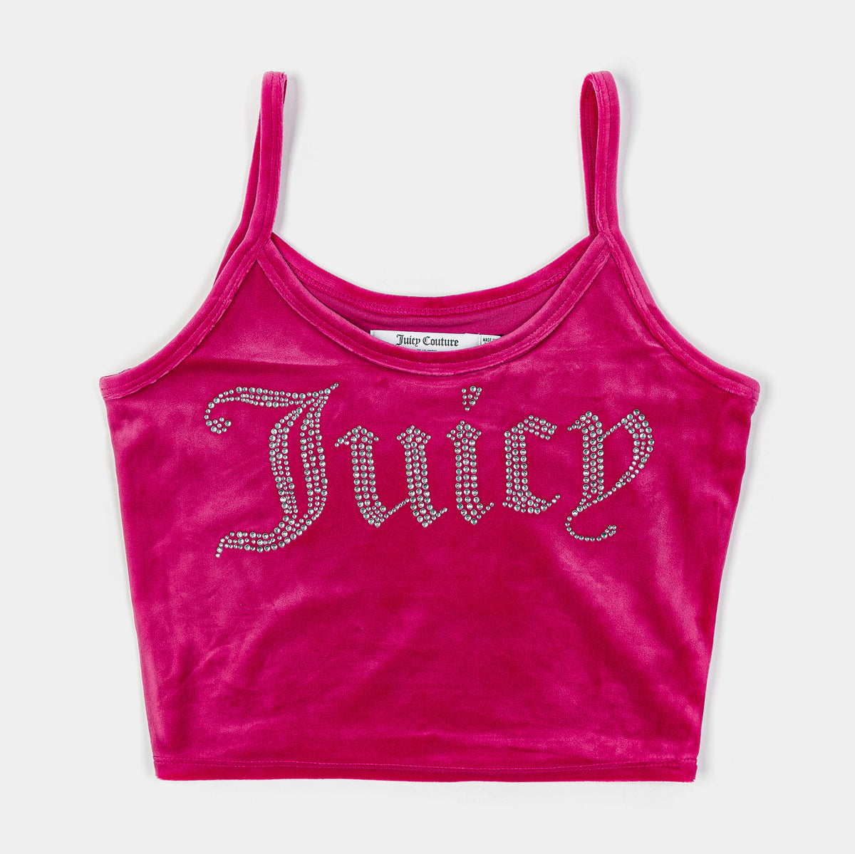 Juicy Couture Big Bling Fitted Womens Tank Top Hot Pink