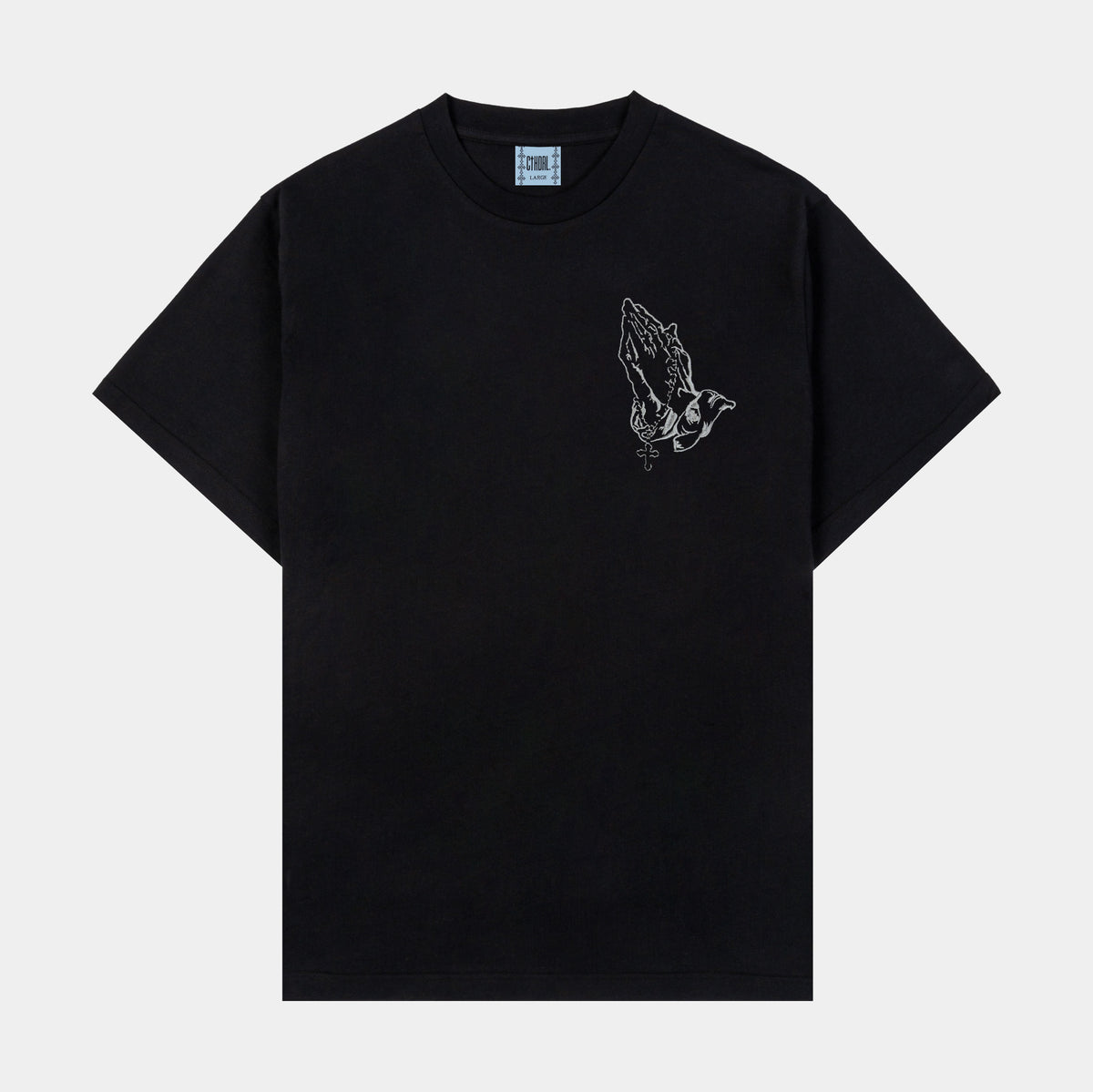 CTHDRL Rosary Washed Mens Short Sleeve Shirt Black MARSS12 – Shoe