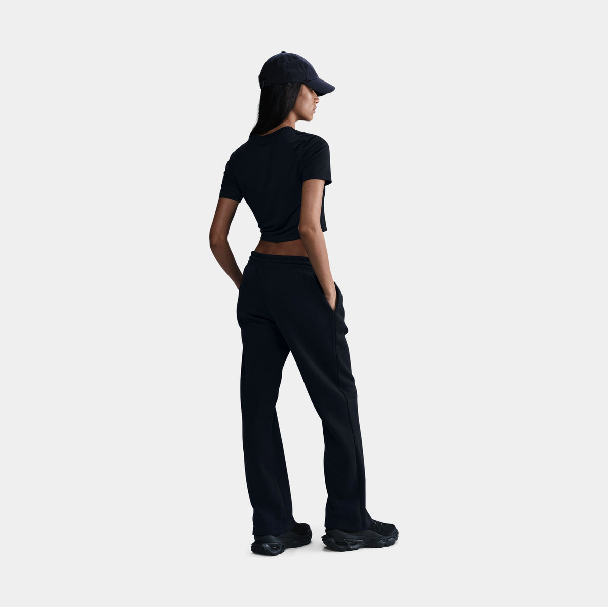Nike Phoenix Fleece Open Hem Womens Sweatpants Black HQ7723-010