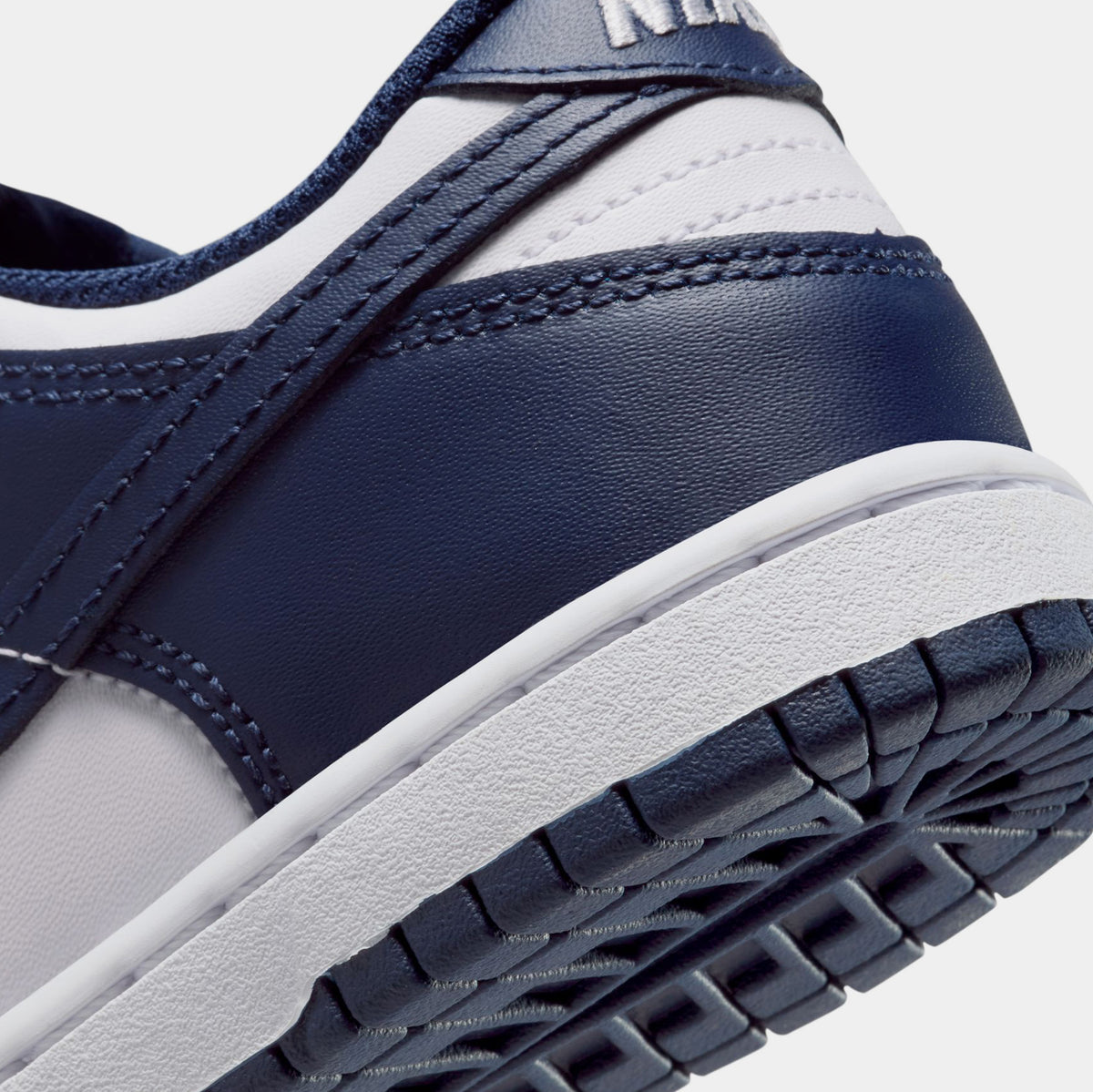 white and navy dunks