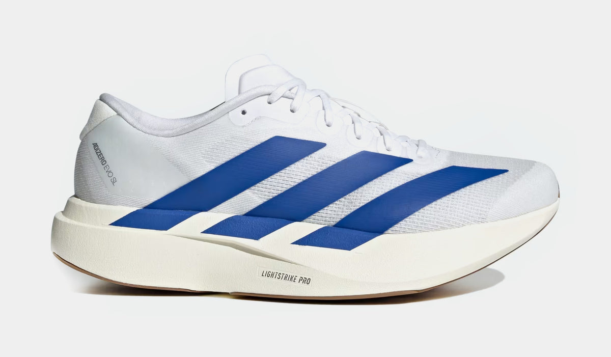 adidas Adizero Evo SL Mens Running Shoes White Blue JS4494 – Shoe