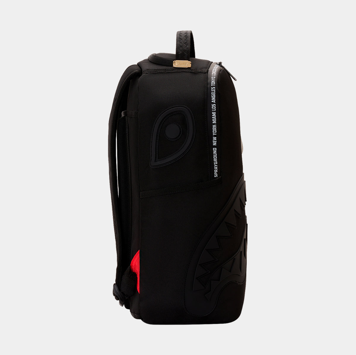 Sprayground Shark Central Printed Zip Mens Backpack Black