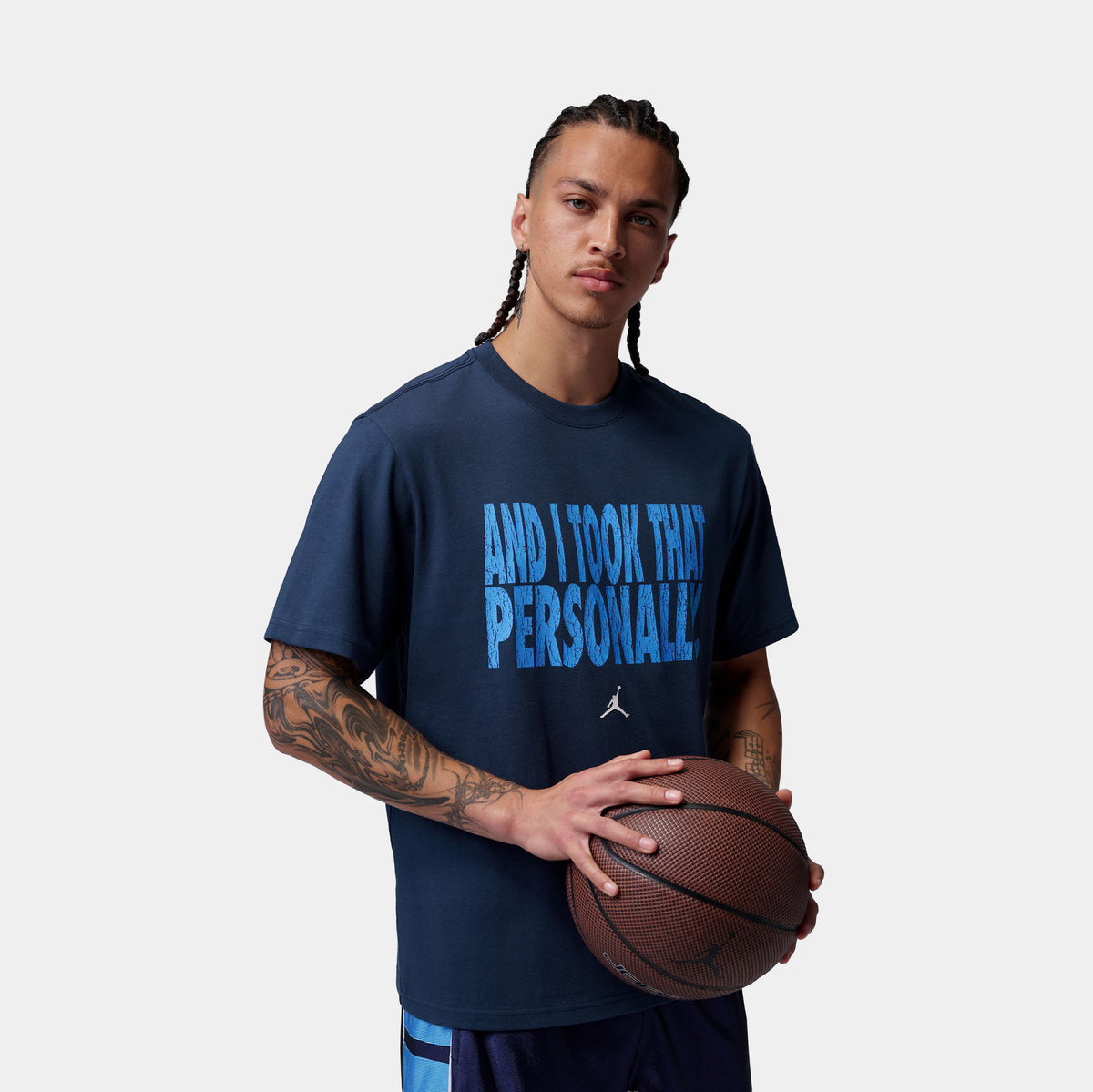 Jordan Sport Dri Fit Mens Short Sleeve Shirt Midnight Navy