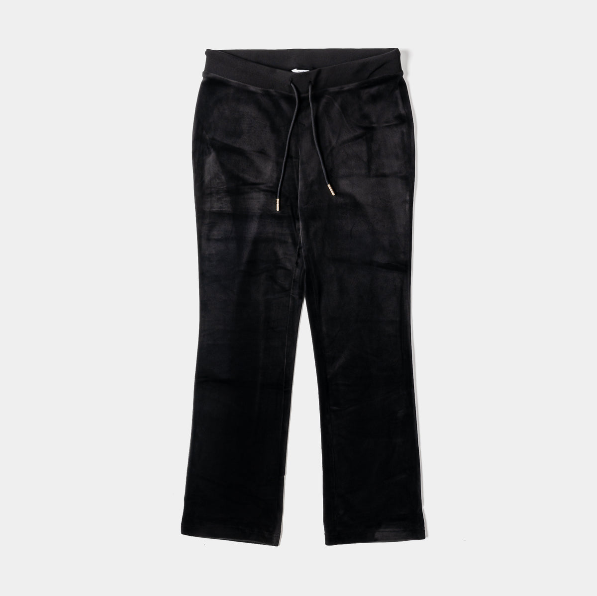 Juicy Couture OG Big Bling Velour Track Womens Pants Black Gold