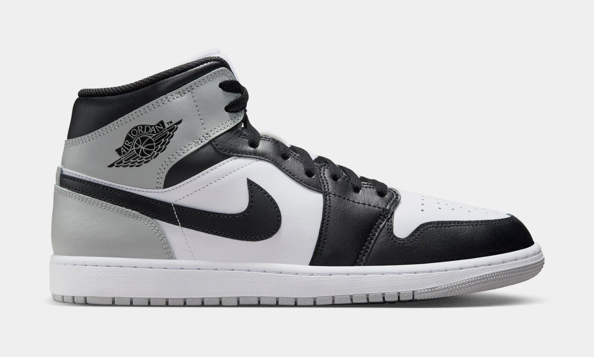 Jordan Air Jordan 1 Mid Mens Lifestyle Shoes White Light Smoke