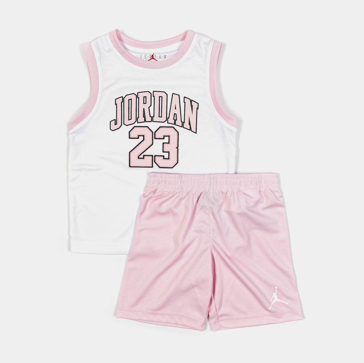 Jordan JDN 23 Shorts Infant Toddler Set Pink White 25C919-A9Y