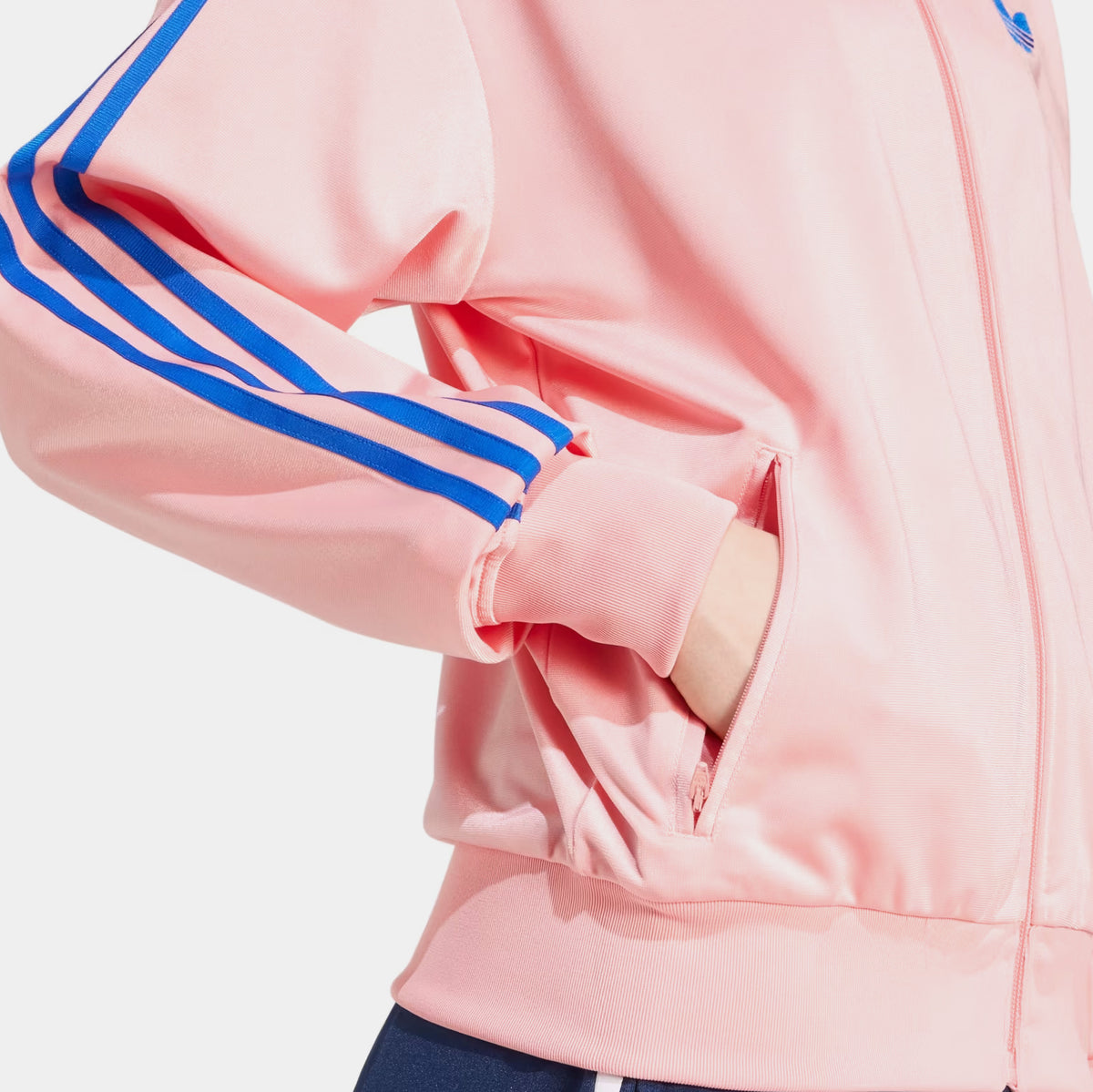 adidas Adicolor Woven Firebird Womens Track Jacket Pink Blue