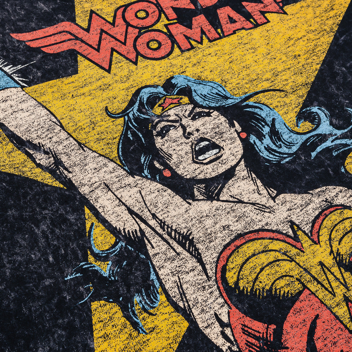 DC Comics Wonder Woman - Yellow Logo Con Licencia Camiseta Hombre
