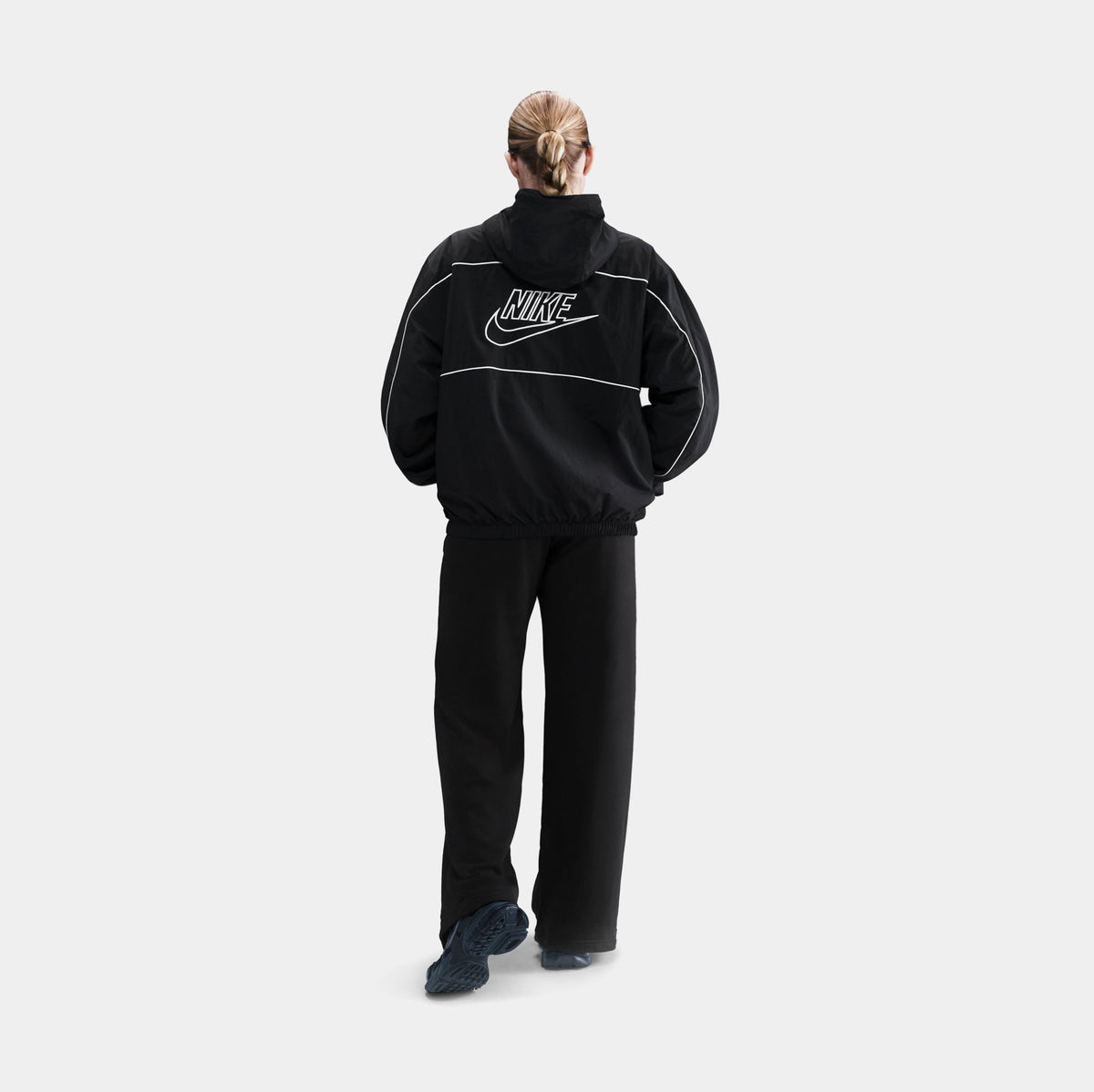Nike NSW Club Fleece Mid Rise Wide Leg Womens Sweatpants Black