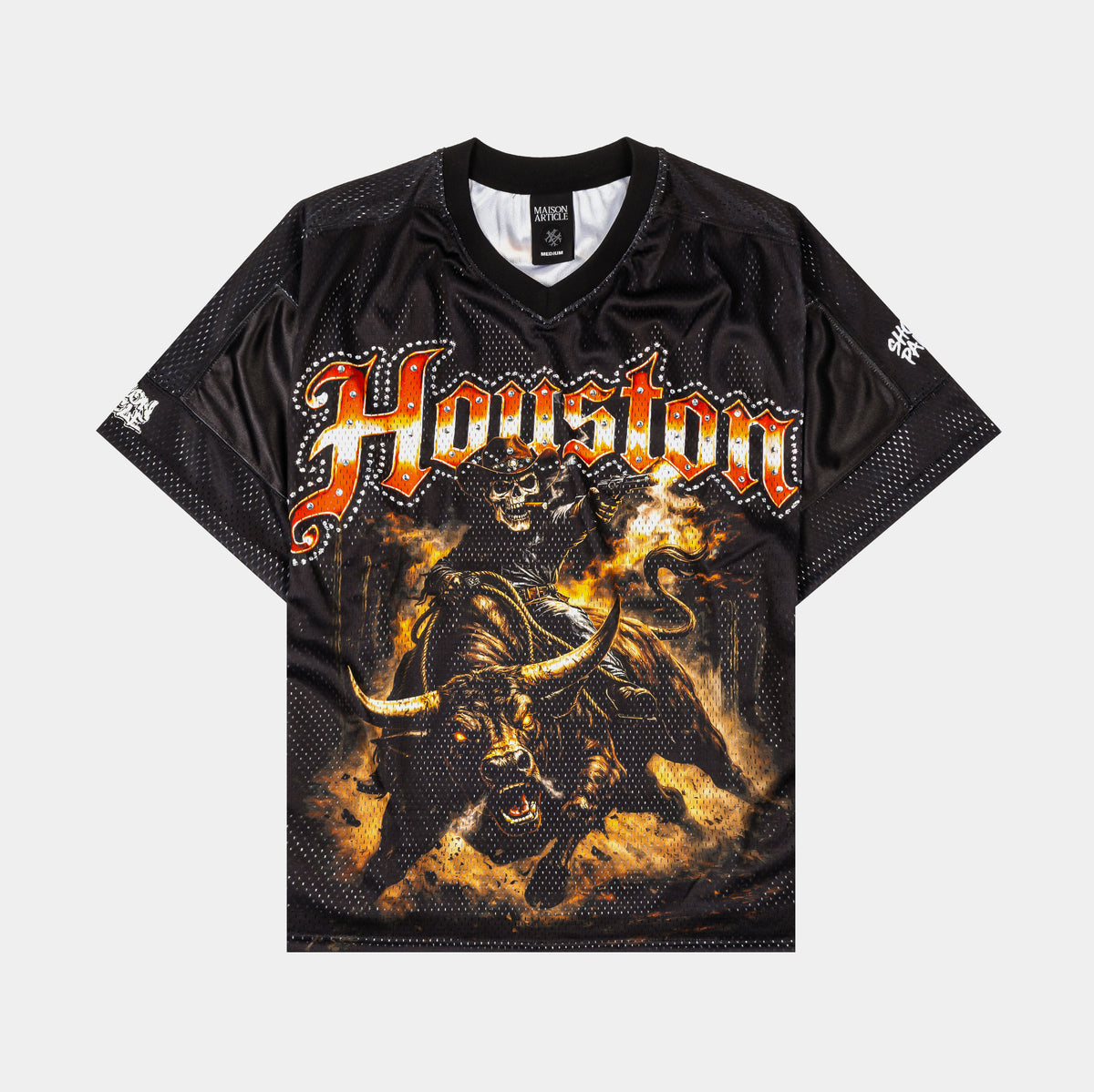 Maison Article Houston Texas Exclusive Mesh Mens Jersey Black