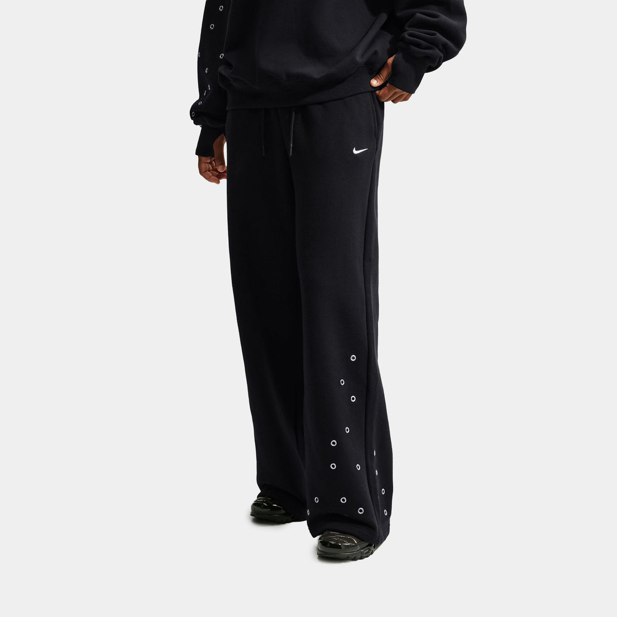 Nike Studio Fleece Medium Weight Mid Rise Wide Leg Womens
