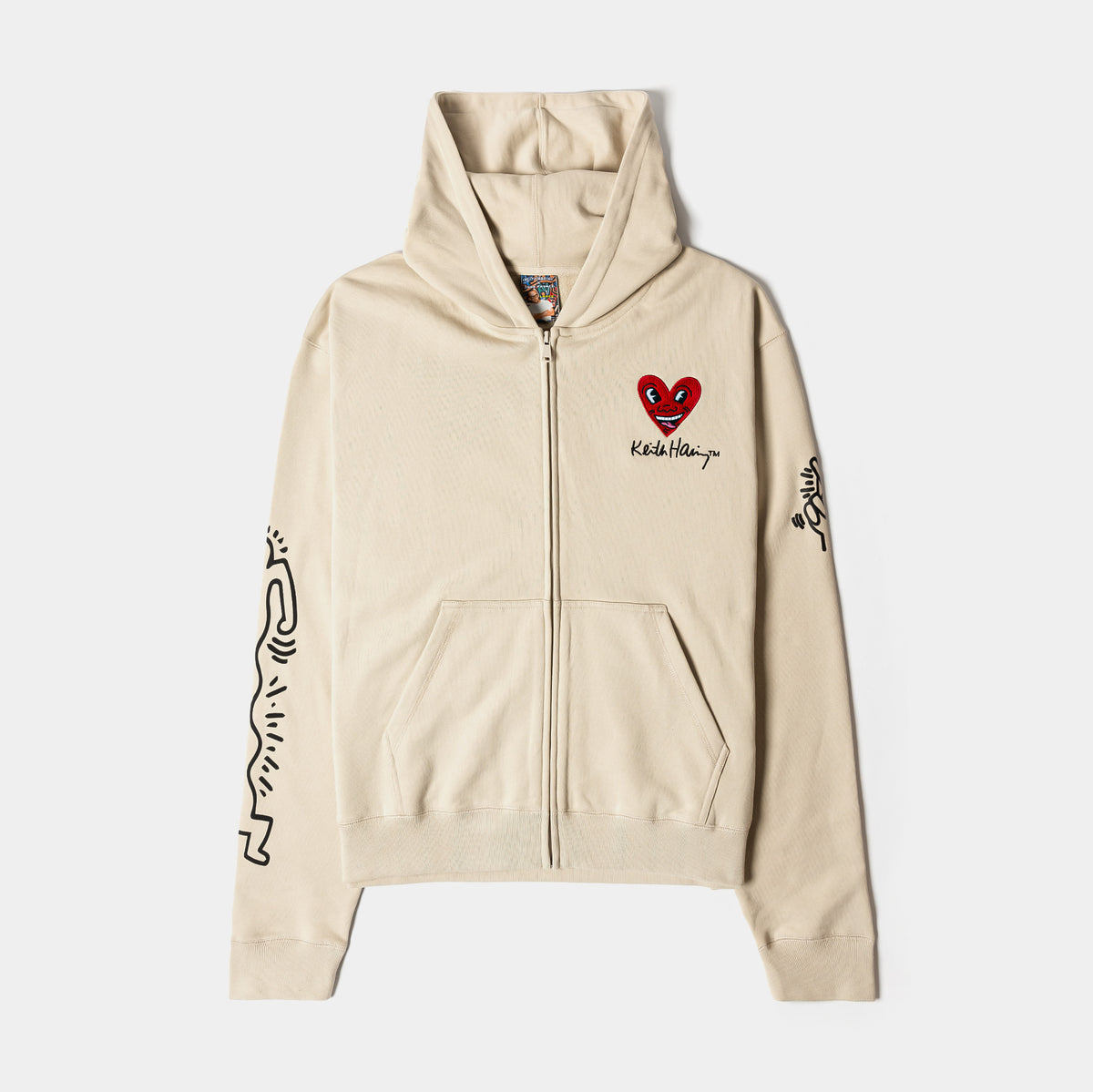 Shoe Palace SP x Keith Haring Respect Full Zip Mens Hoodie Cream