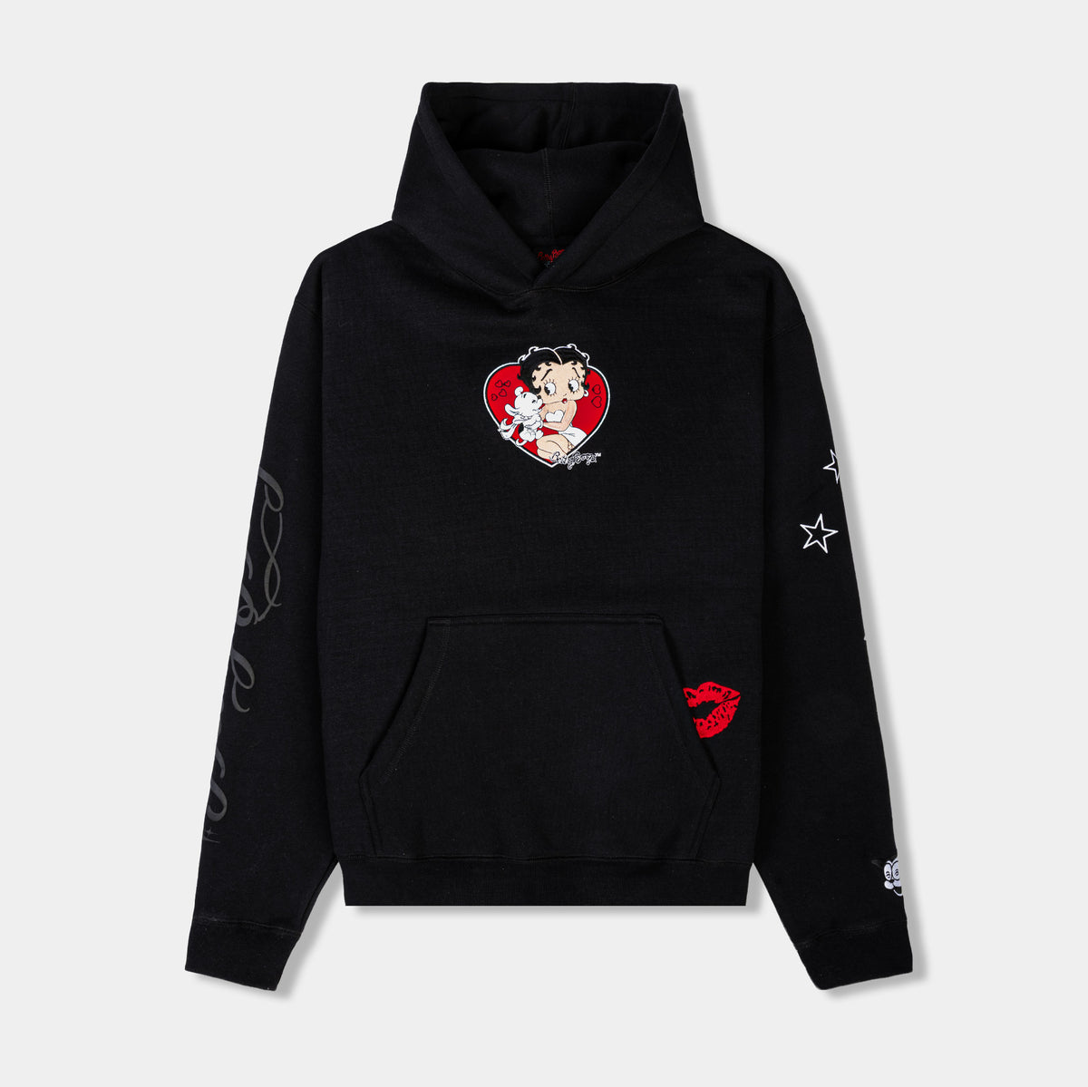SP x Betty Boop Fleece Mens Hoodie Black Red BBPHD101 – Shoe Palace
