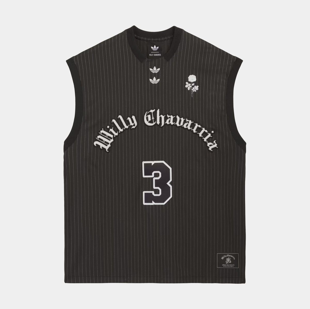 adidas Chavarria Basketball Mens Jersey Black White KR8671 – Shoe
