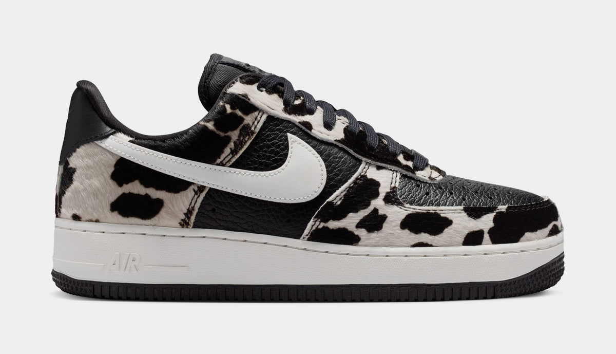 Nike Air Force 1 Low Cow Print Womens Lifestyle Shoes Black