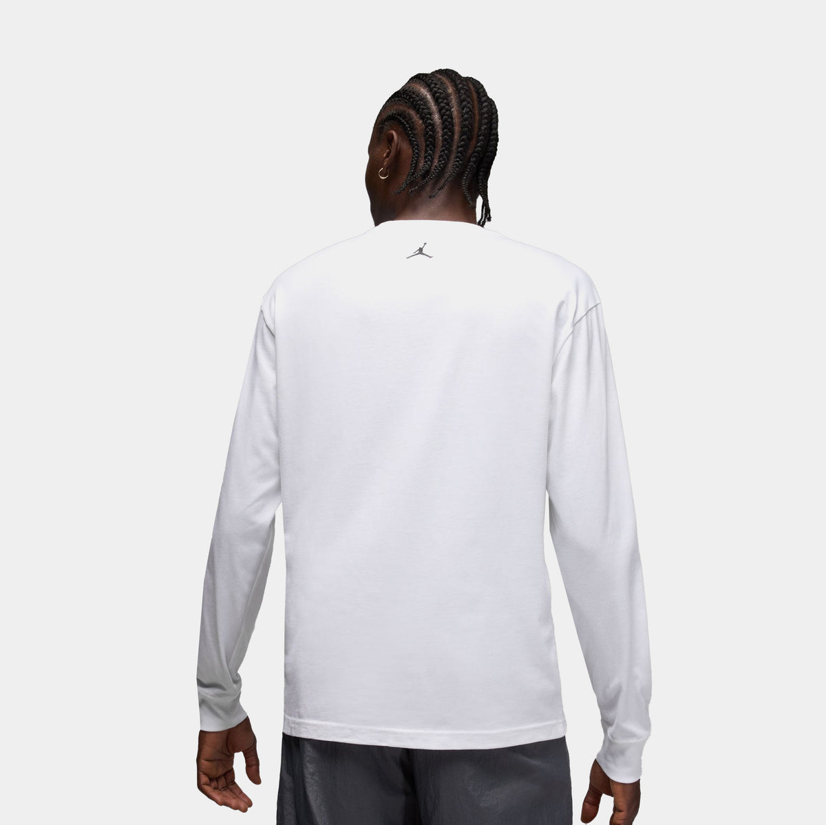 Jordan MJ Wings Brand Photo Mens Long Sleeve Shirt White Black 