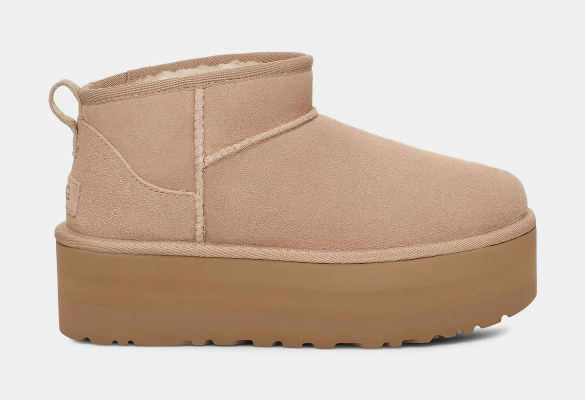 UGG♡みなこ UGG Classic Ultra Mini Platform Womens Boots Beige 1135092 SAN