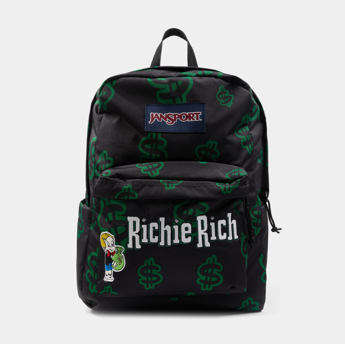 JANSPORT Shoe Palace Exclusive Richie Rich Dollar Signs Mens Backpack Black  Gr RRBP101