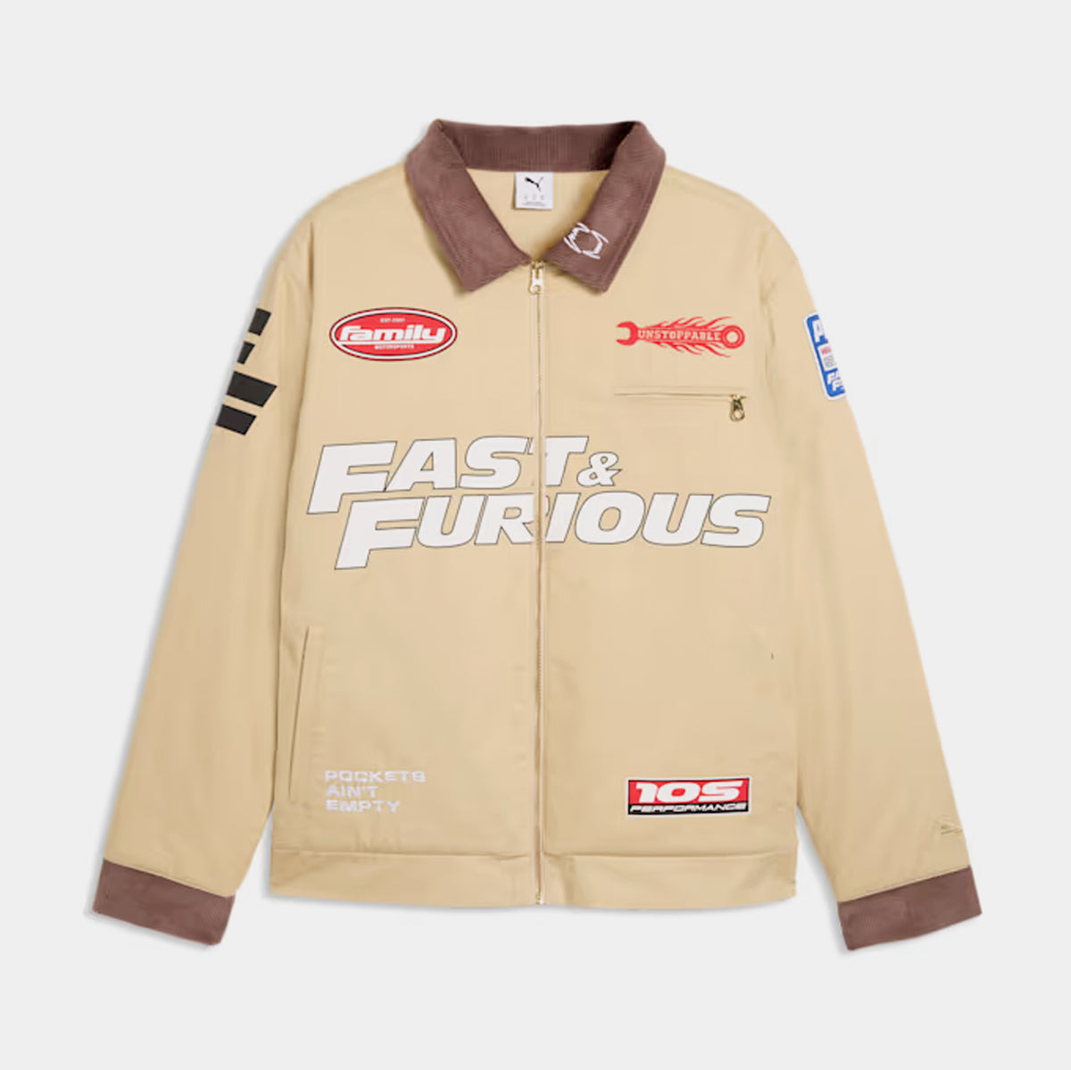 ファスファス　MAJOR Fas-Fas PUMA Fast & Furious Workwear Mens Jacket Cashew Brown 637905 01