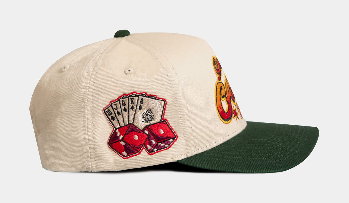 Field Grade Bad Luck Casino Snapback Mens Hat Beige Green  display picture 3