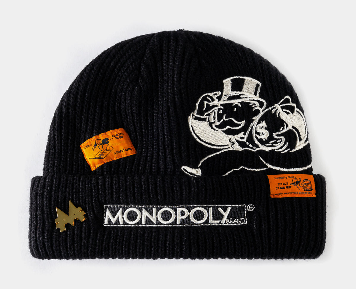 Shoe Palace SP x Monopoly Secure The Bag Beanie Mens Hat Black