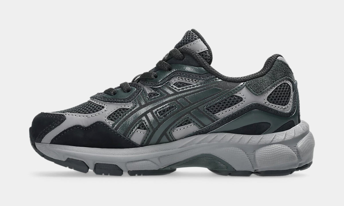 ASICS Gel NYC Preschool Running Shoes Graphite Grey Black 1204A176