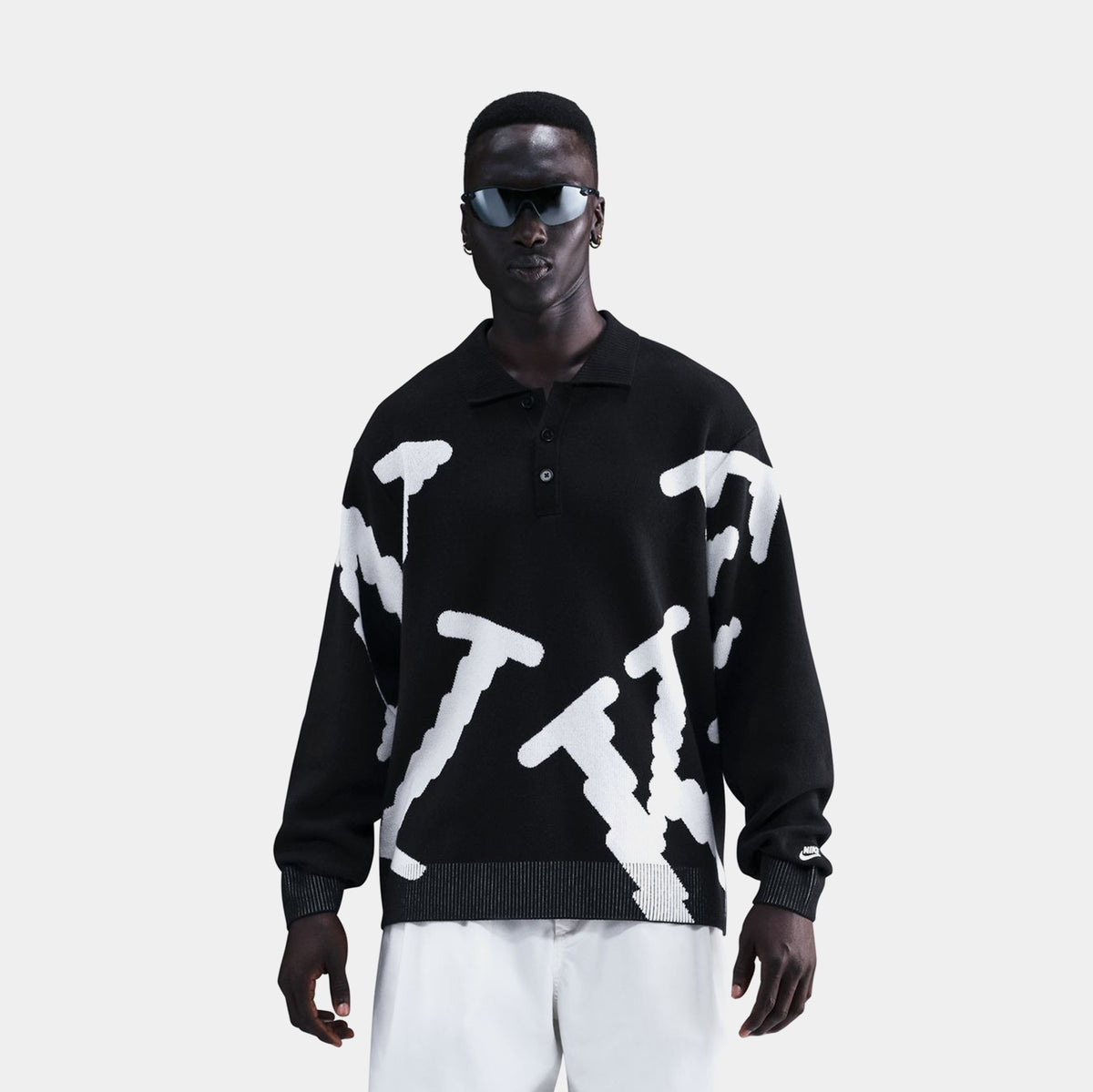 Nike NSW Club Rugby Top Mens Long Sleeve Shirt Black White White