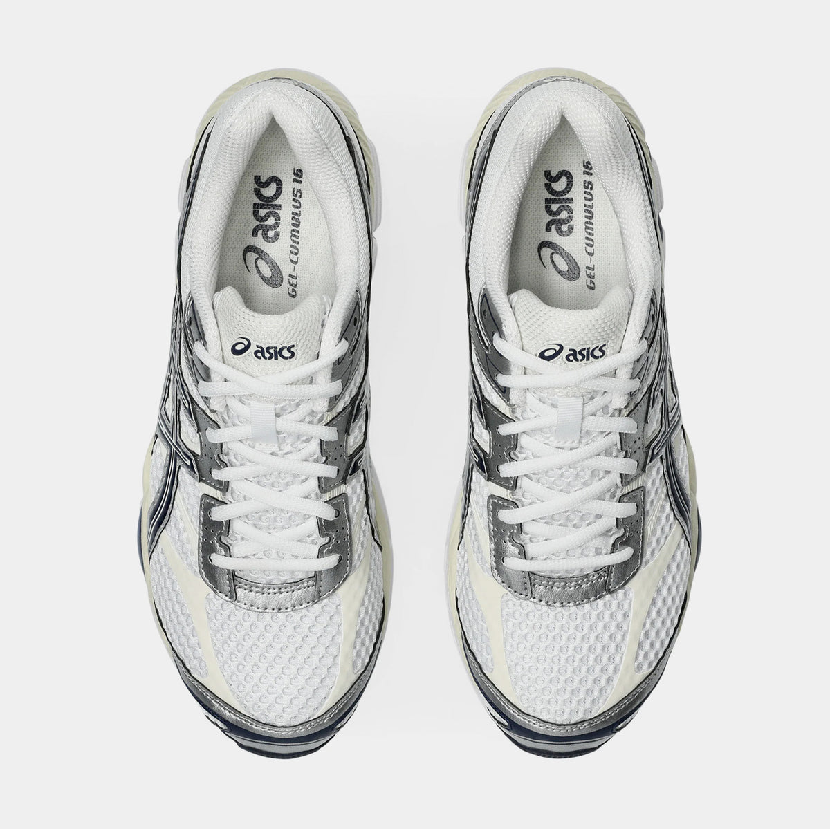 Asics GEL CUMULUS 16 White and Cream Mesh Lifestyle Runners Men’s size 10.5 NEW ASICS GEL-Cumulus 16 Ivory Silver - Technical Running Shoes  main image 2