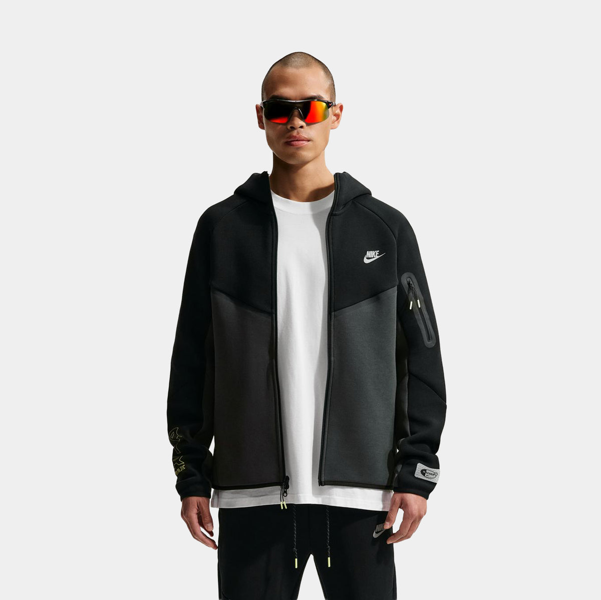 Nike Tech Fleece Full Zip Windrunner Mens Jacket Black Dark Smoke
