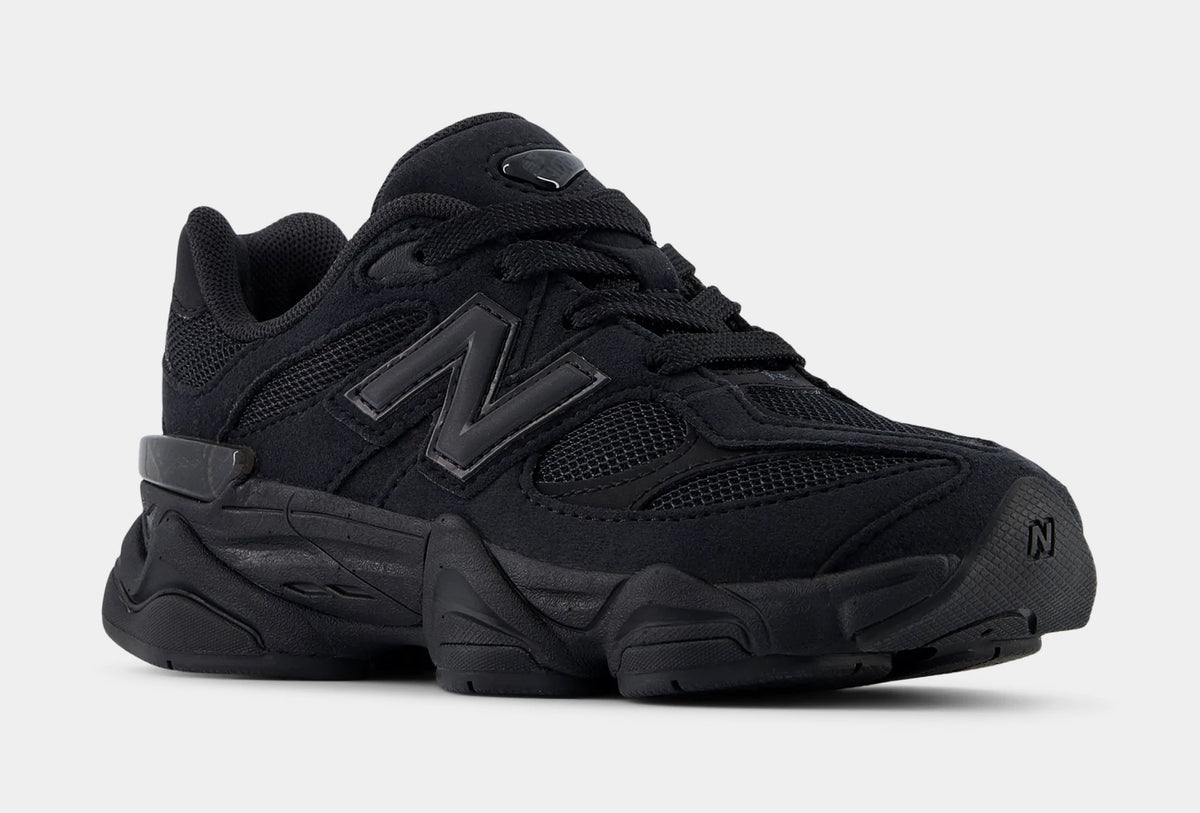 New Balance 9060 Preschool Running Shoes Triple Black PC9060BB