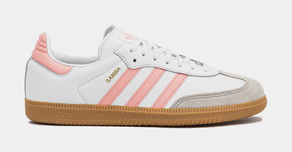 adidas Samba OG Grade School Lifestyle Shoes White Coral Pink
