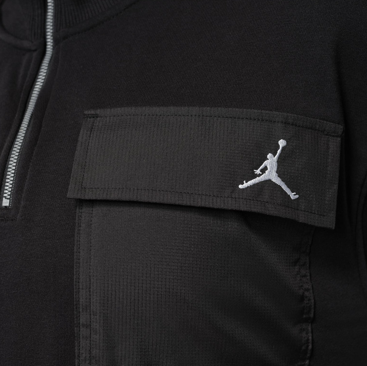 Jordan Brooklyn Fleece 1 4 Zip Hike Mike Womens Top Black White