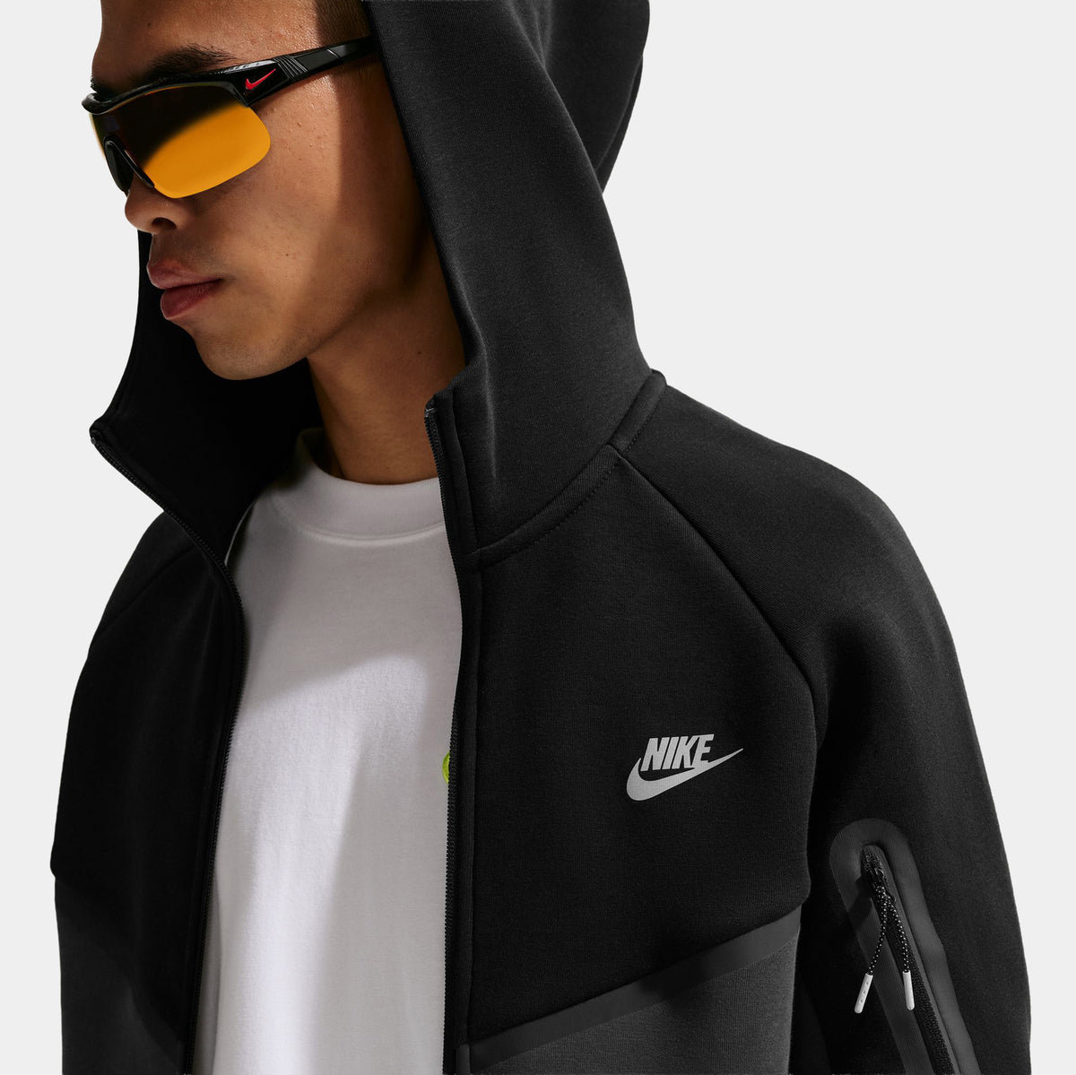 Nike Tech Fleece Full Zip Windrunner Mens Jacket Black Dark Smoke