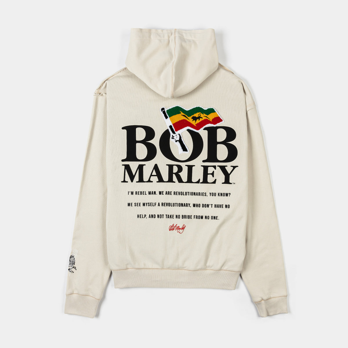 Shoe Palace SP x Bob Marley Live Zip Up Mens Hoodie Beige Black