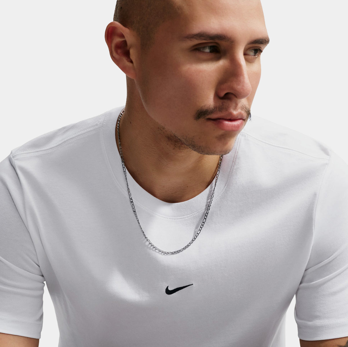 Nike Sportswear Mens Short Sleeve Shirt White Black IX2078-101