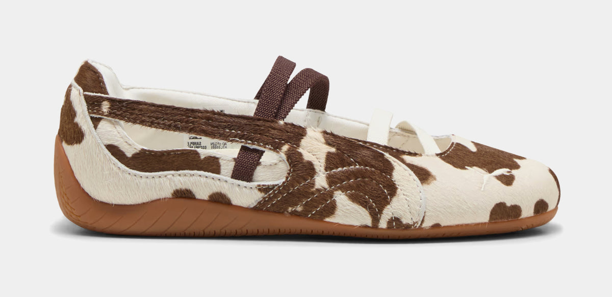 PUMA Speedcat Ballet Cow Print Womens Lifestyle Shoes Chocolate
