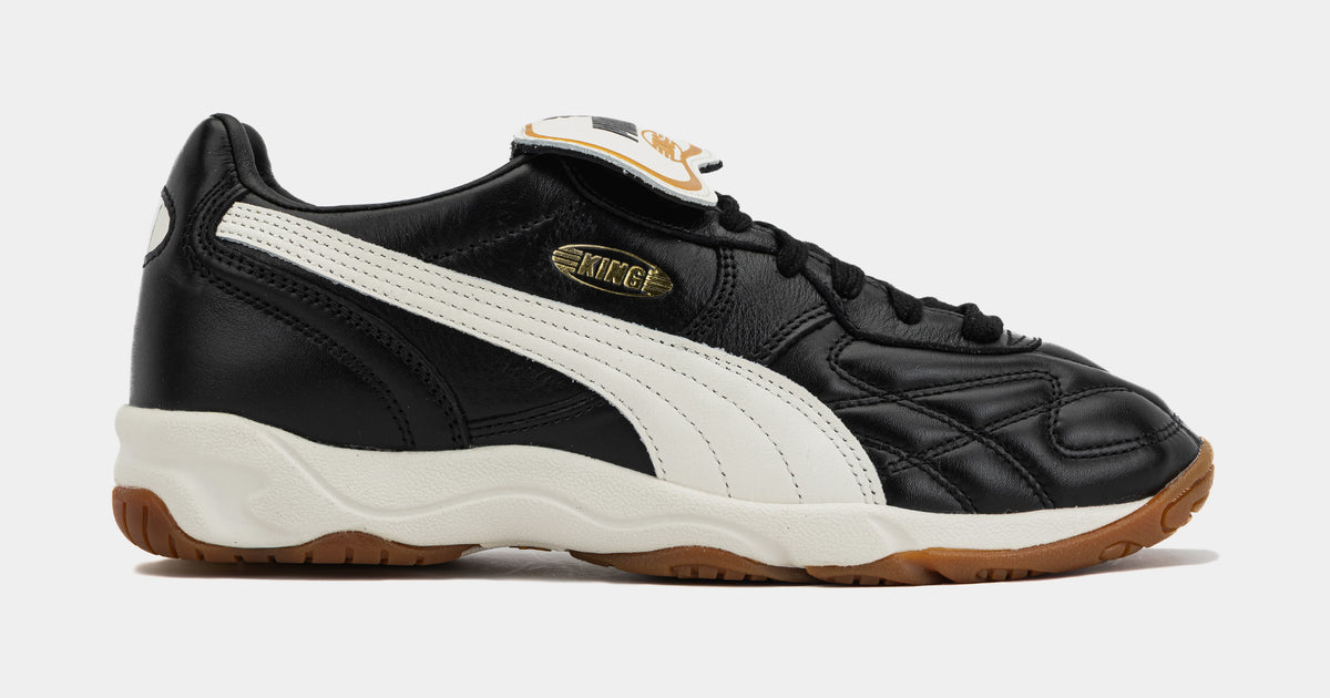 PUMA King Indoor Mens Lifestyle Shoes Black Warm White 401683 01