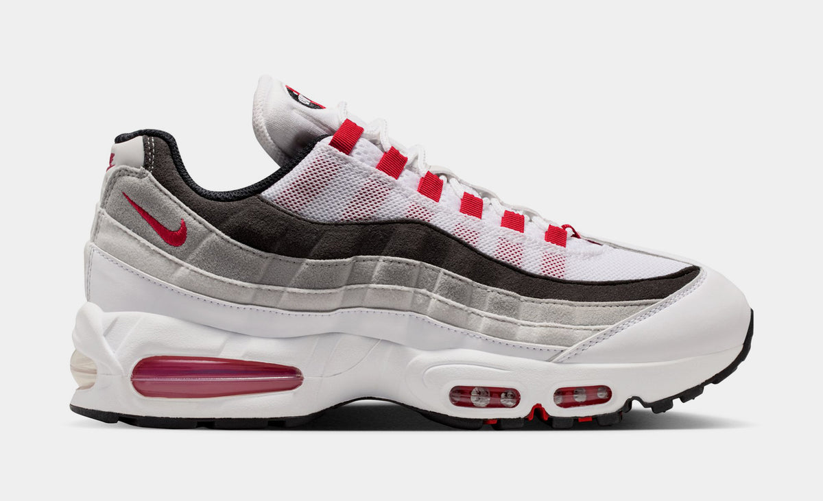 Nike Air Max 95 Big Bubble Comet Red Mens Running Shoes White 