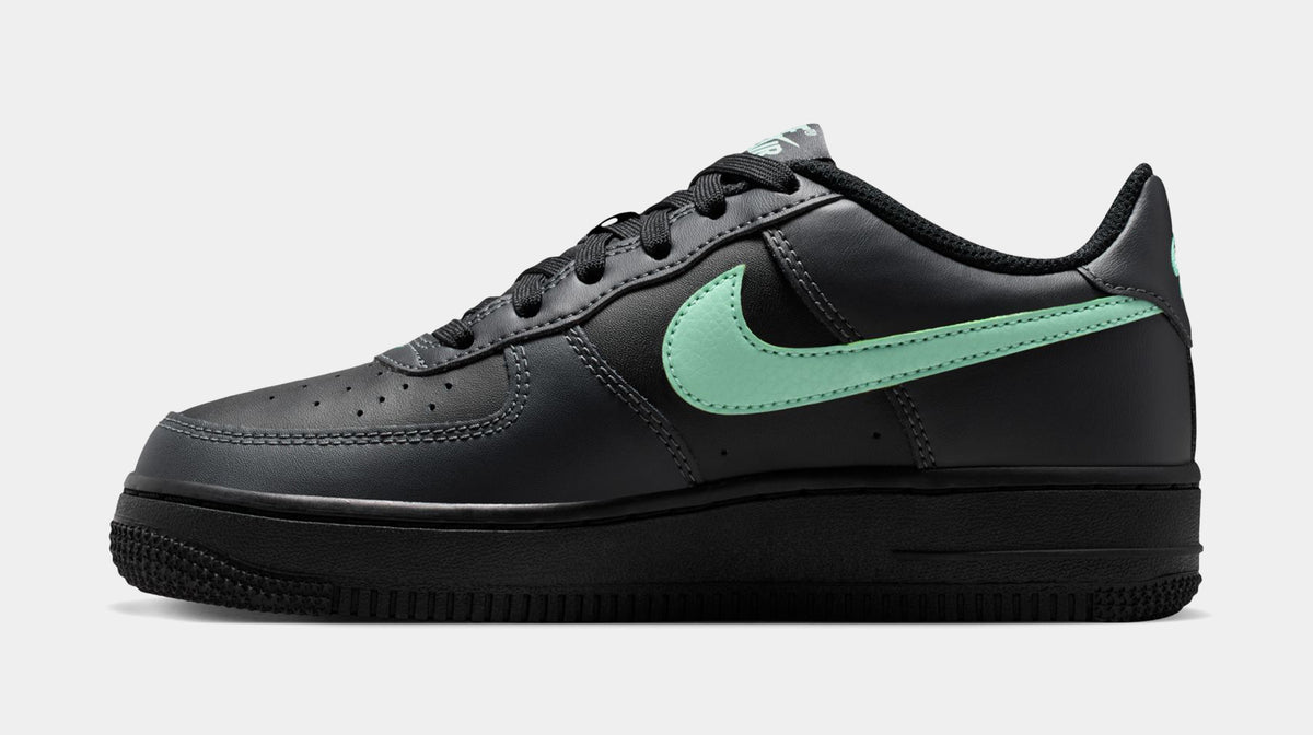 Nike Air Force 1 Grade School Lifestyle Shoes Black Arctic Green 
