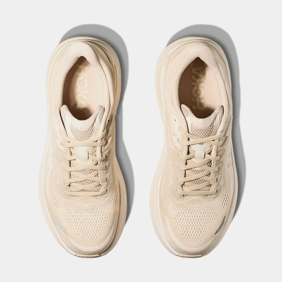 Hoka Bondi 9 Mens Running Shoes Oatmeal Oat Milk 1162011