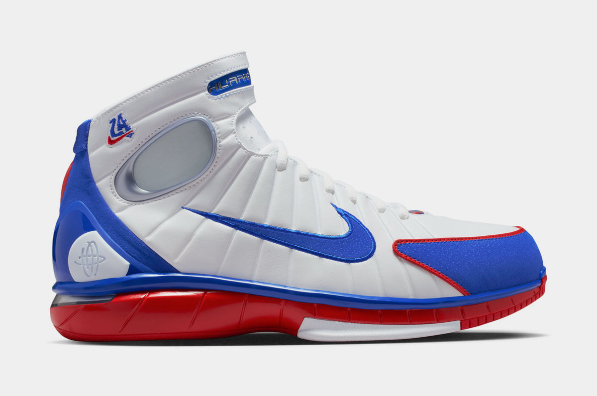 Nike Air Zoom Huarache 2K4 basketball shoes in a white, varsity red, and black Nike Zoom Huarache 2K4 Surfaces in Classic White/Varsity Red  main image 2