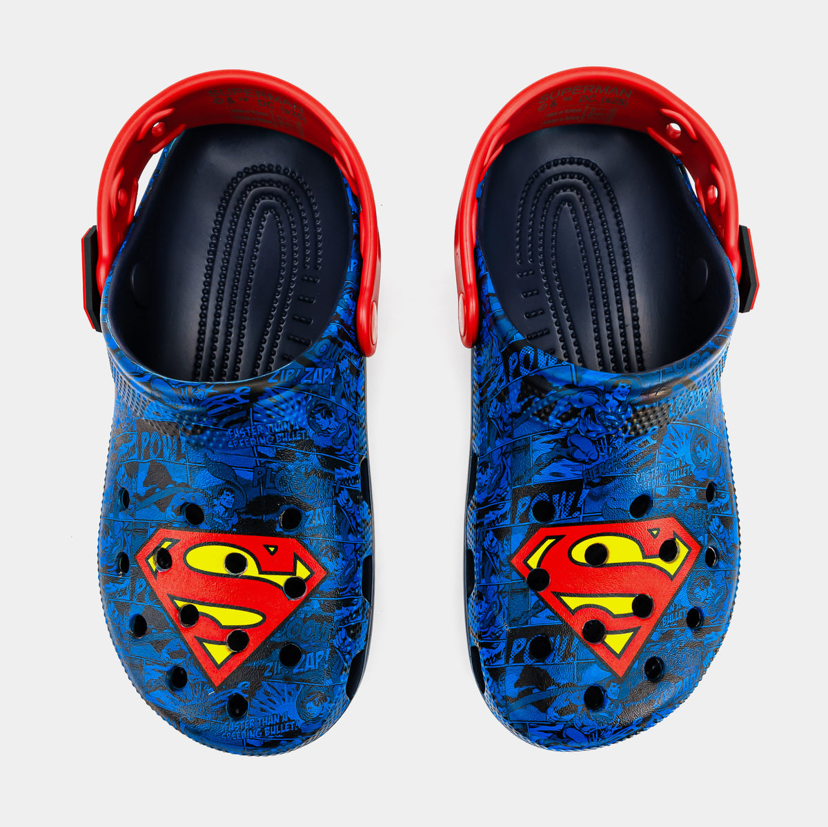 Crocs Superman Classic Clog Mens Sandals Blue Red 211131-90H  display picture 1